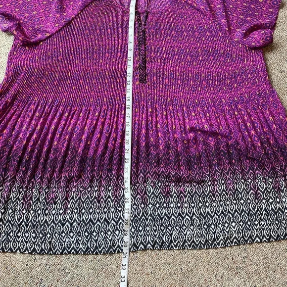 Catherines Sexy Boho Art to wear Beach Summer Top Blouse Women Plus 4X 30/32W - Picture 3 of 7